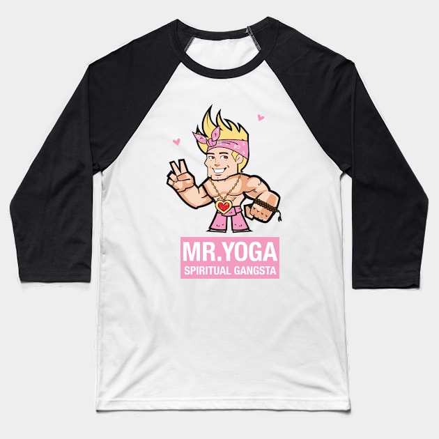 Mr. Yoga Baseball T-Shirt by MrYoga